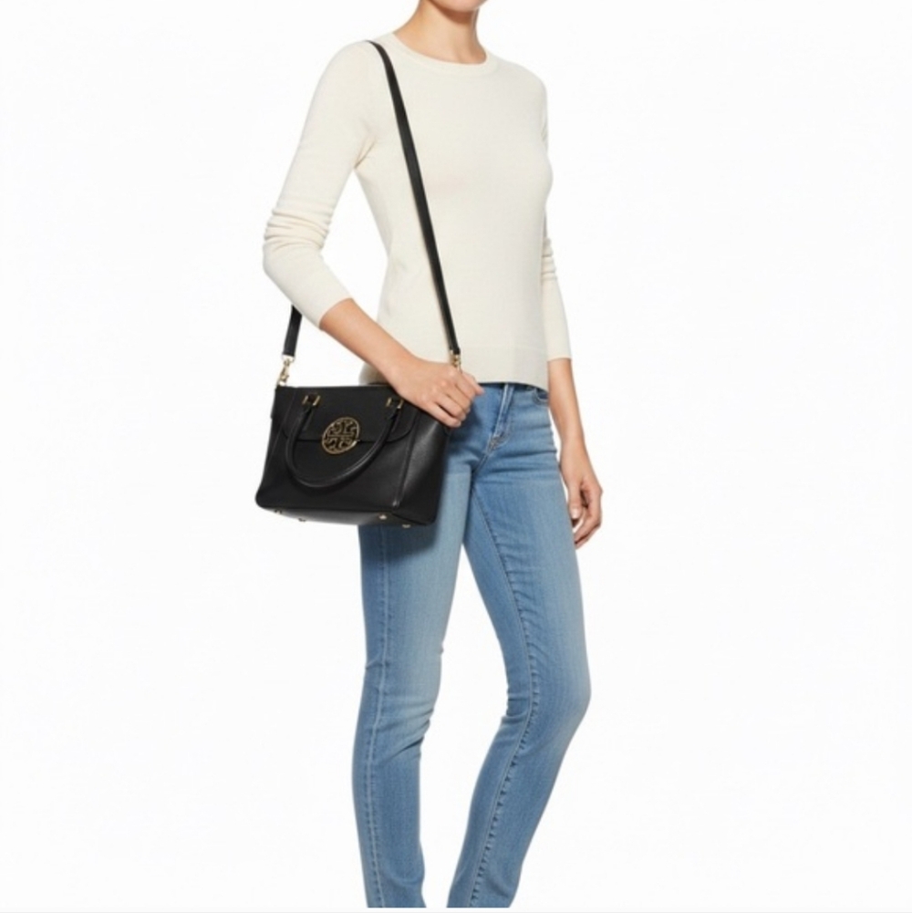 Tory Burch Mini Amanda Crossbody Black/Gold GUC - Picture 12 of 12